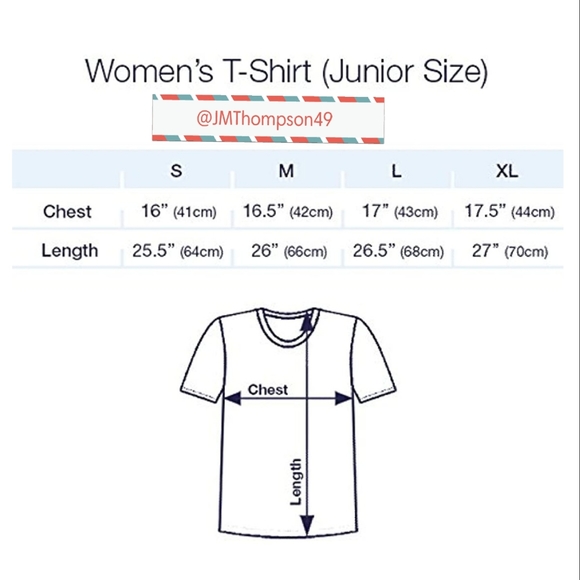 Junior size chart - Picture 1 of 1